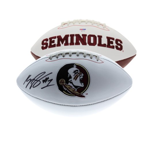 Kelvin Benjamin FSU Autographed Signed White Panel Logo Football - Beckettation 