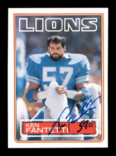 Ken Fantetti Autographed 1983 Topps Card #64 Detroit Lions #176115