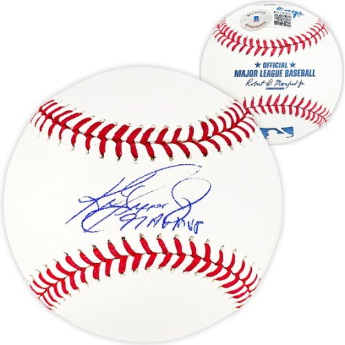 Ken Griffey Jr. Autographed Signed Official MLB Baseball Seattle Mariners "97 MVP" Beckett Beckett & Mcs Holo #194793 