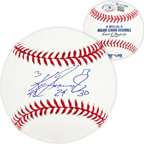 Ken Griffey Jr. Autographed Signed Official MLB Baseball Seattle Mariners Career Uniform Numbers Beckett Beckett & Mcs Holo #196994 