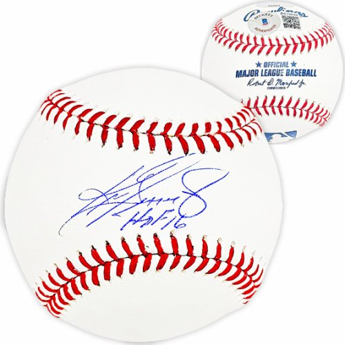 Ken Griffey Jr. Autographed Signed Official MLB Baseball Seattle Mariners "HOF 16" Beckett Beckett & Mcs Holo #194796 