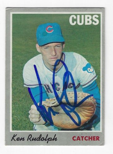 Ken Rudolph Autographed Signed Chicago Cubs 1970 Topps Card - Autographs