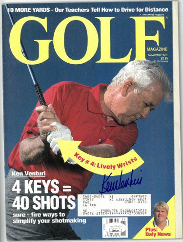 Ken Venturi Autographed Signed Golf Full Magazine November 1991- JSA #EE60298