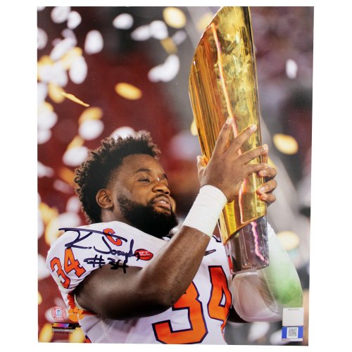 Kendall Joseph Clemson Tigers Autographed Signed 8x10 Trophy Black Signature Certified Authentic 