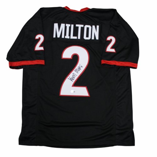Kendall Milton Autographed Georgia Bulldogs Custom Black #2 Jersey - Beckett