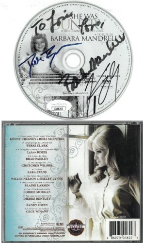 Kenny Chesney/Dierks Bentley/Barbara Mandrell Autographed Signed JSA 2006 She Was Country When Country Was Cool CD- 3 sigs To Lori