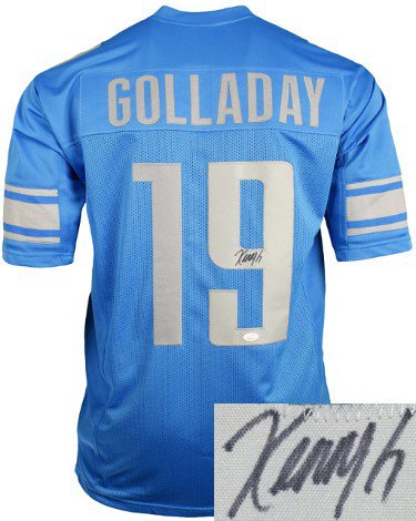 Kenny Golladay Autographed Signed Blue Custom Stitched Pro Style Football Jersey #19- JSA Witnessed 