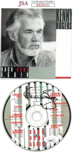 Kenny Rogers Autographed Signed 1991 Back Home Again Album CD w/ Cover & Case- JSA #KK58121 