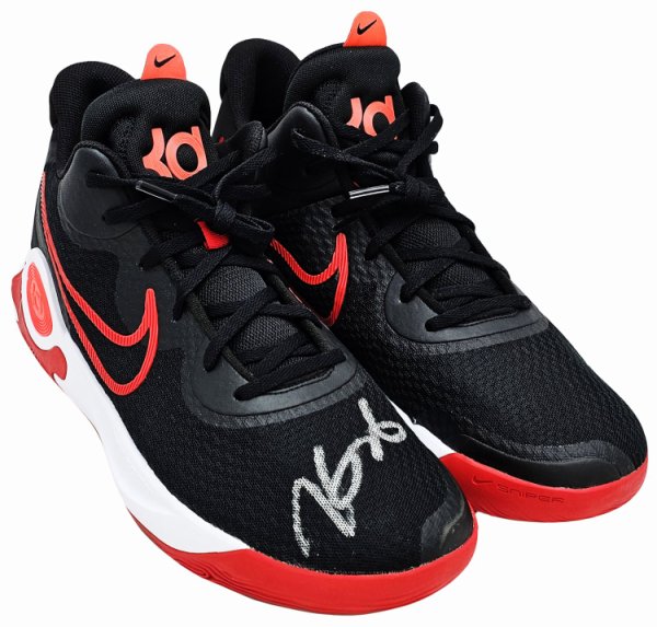 Kevin Durant Autographed Signed Black & Red Nike Kd Trey Ix Shoes Size 14 With Box Beckett Beckett Qr #212196 
