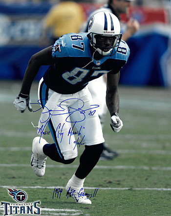 Kevin Dyson Autographed Signed Tennessee Titans Action 16x20 Photo w/ triple Music City Miracle, 01/08/00 & 1999 AFC Champs!! 