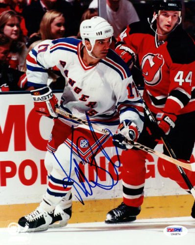 Kevin Stevens Autographed 8X10 Photo New York Rangers PSA/DNA