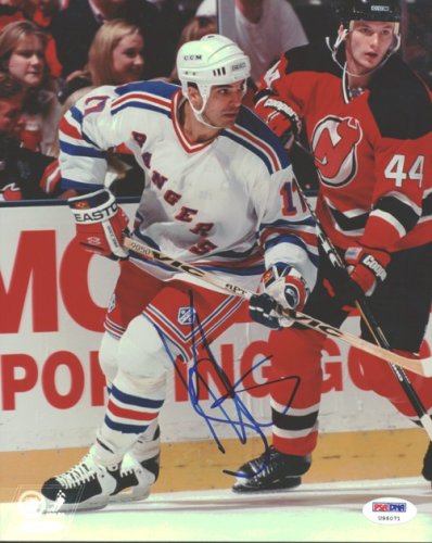 Kevin Stevens Autographed 8X10 Photo New York Rangers PSA/DNA