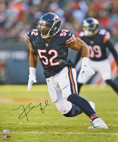 Khalil Mack Autographed Signed Chicago Bears Pass Rushing 16x20 Photo (Fanatics) 
