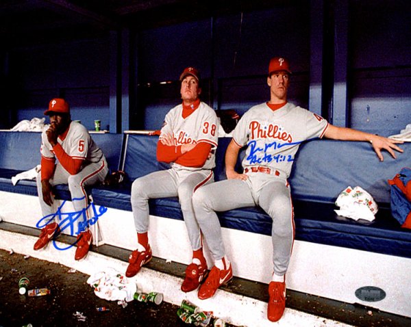 Kim Batiste & Roger Mason Autographed Signed 8X10 Photo Philadelphia Phillies Mcs Holo #208921 