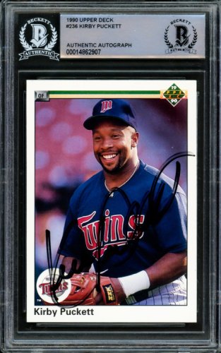 Kirby Puckett Signed Game Used Bat P339 Hanging Like a Sack of Nuts Auto  PSA Coa