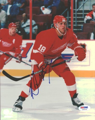 Kirk Maltby Autographed 8X10 Photo Detroit Red Wings PSA/DNA