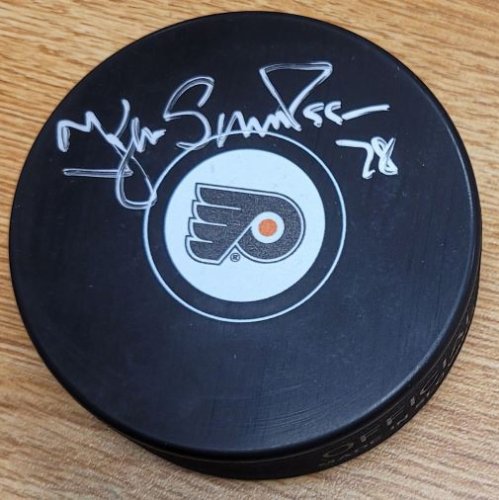 Kjell Samuelsson Autographed Signed Philadelphia Flyers Hockey Puck - Autographs