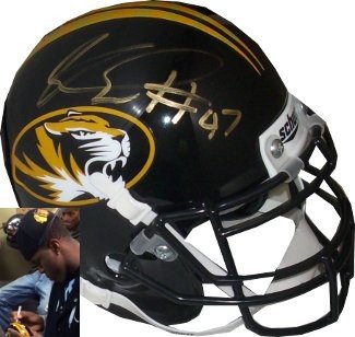 Kony Ealy signed Missouri Tigers Authentic Schutt Mini Helmet