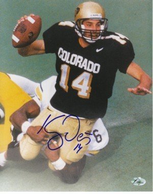 Koy Detmer Autographed Signed Colorado Buffaloes 8x10 Photo (black jersey) 