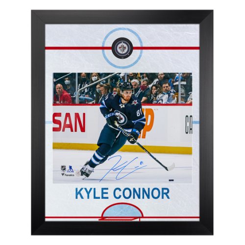 Kyle Connor Autographed Signed Winnipeg Jets Graphic Rink 26x32 Frame