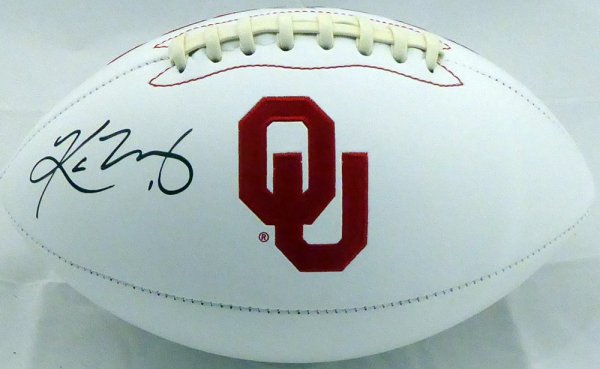 Kyler Murray Autographed Signed Oklahoma Sooners White Logo Football Beckett Beckett 