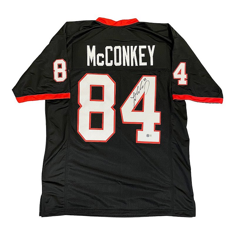 Ladd McConkey Autographed Georgia Bulldogs Custom Black #84 Jersey - Beckett Authentic