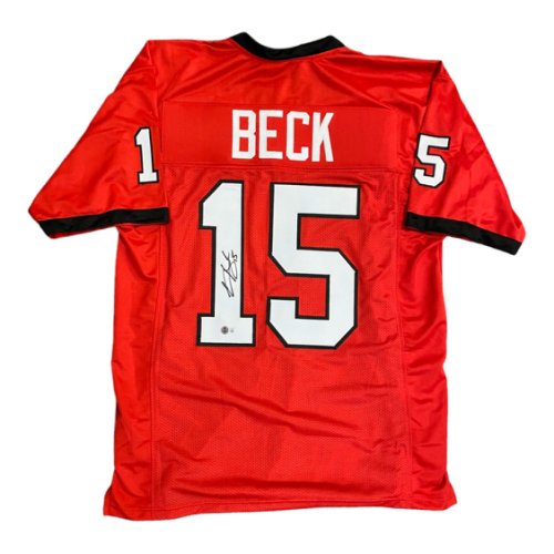 Ladd McConkey Autographed Signed Georgia Bulldogs Baden White Panel Football - Beckett Authentication Services (BAS)