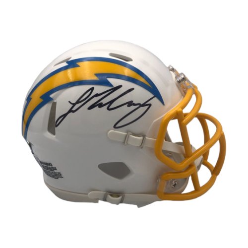 Ladd McConkey Autographed Signed Los Angeles Chargers Riddell White Mini Helmet - Beckett