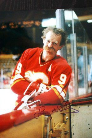 Lanny Mcdonald Autographed Signed 11" X 14" Flames Photo - Autographs