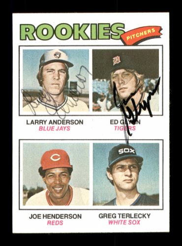 Larry Anderson & Ed Glynn Autographed 1977 Topps Rookie Card #487 #167763