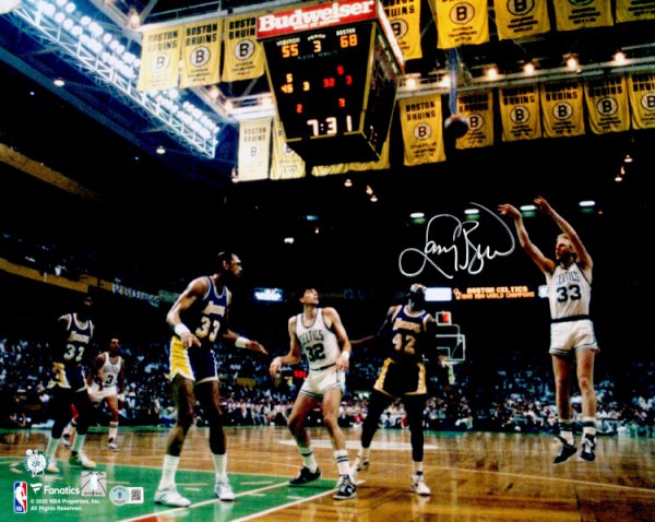 Larry Bird Autographed 16X20 Photo Boston Celtics Beckett Beckett Witness #232710