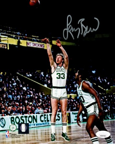 Larry Bird Autographed 8X10 Photo Boston Celtics JSA