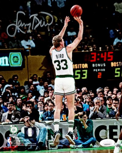 Larry Bird Autographed 8X10 Photo Boston Celtics JSA