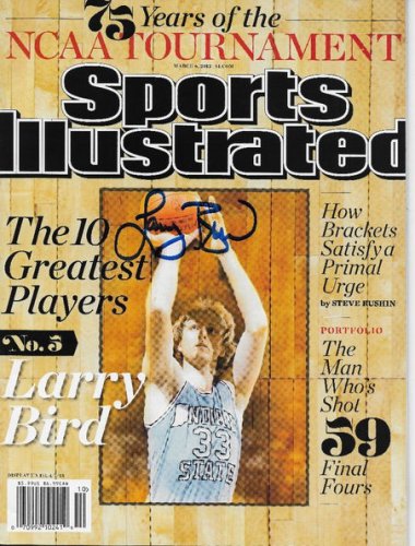 Larry Bird Autographed Signed Boston Celtics Sports Illustrated 3/6/13 Beckett Witnessed 