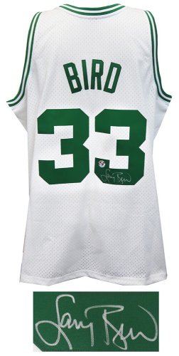 Larry Bird Autographed Signed Boston Celtics White Mitchell & Ness NBA Swingman Jersey 