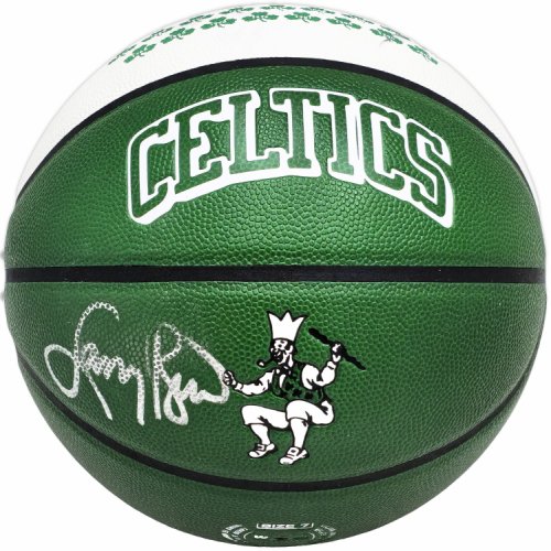 Larry Bird Autographed Signed Green City Edition Auerbach Smoke Logo Basketball Boston Celtics Beckett Beckett Witness #222787 