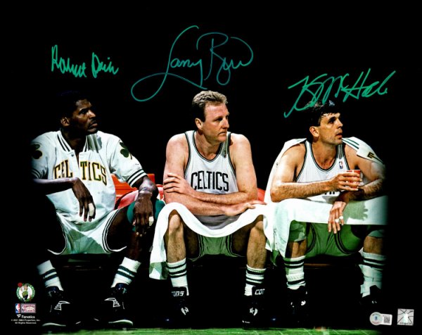 Larry Bird, Kevin Mchale & Robert Parrish Autographed Signed 16X20 Photo Boston Celtics Beckett Beckett Witness #232713 