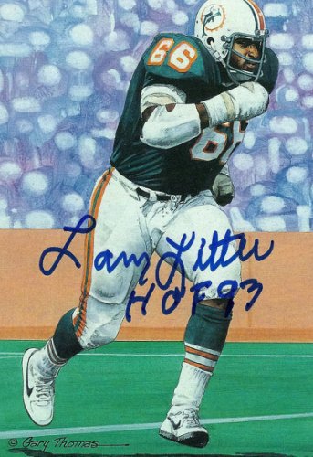 Larry Little Autographed Signed Goal Line Art Card - Autographs