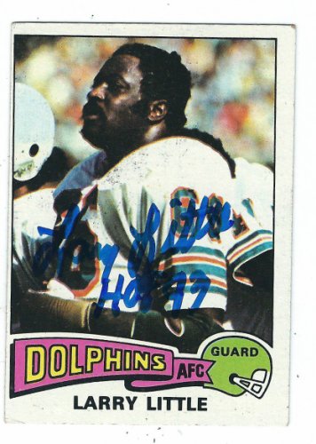 Larry Little Autographed Signed Miami Dolphins 1975 Topps Card #499 - Autographs