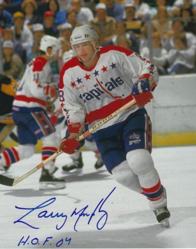 Larry Murphy Autographed Signed "HOF 04" 8X10 Washington Capitals Photo. - Autographs