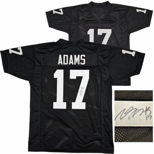 Las Vegas Raiders Davante Adams Autographed Black Jersey Beckett Beckett Witness #220595