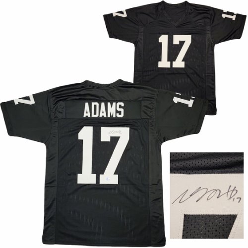Las Vegas Raiders Davante Adams Autographed Signed Black Jersey Beckett Beckett Qr #206043