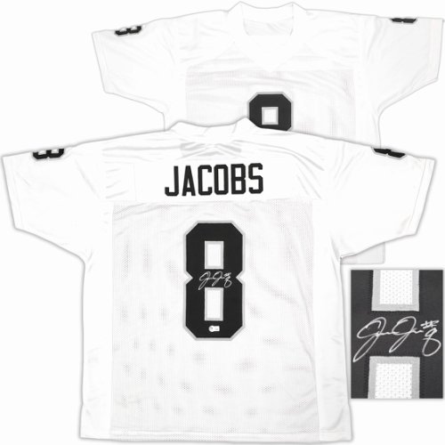 Las Vegas Raiders Josh Jacobs Autographed Signed White Jersey Beckett Beckett Witness #222008