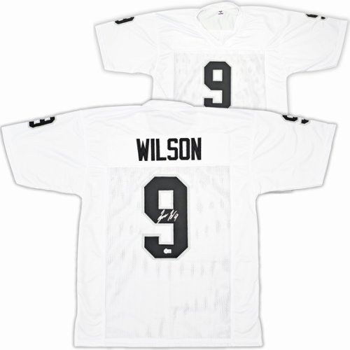 Las Vegas Raiders Tyree Wilson Autographed Signed White Jersey Beckett Beckett Witness #217963 