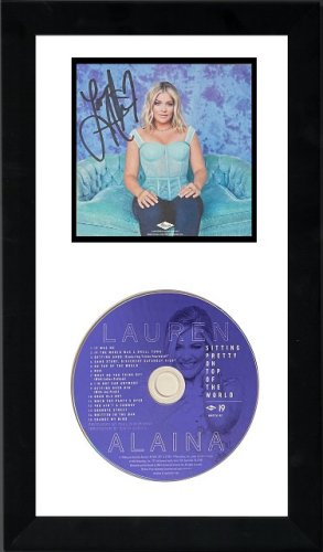 Lauren Alaina Autographed Signed 2021 "Sitting Pretty On Top Of The World" 4x4 Art Card Insert/Album Cover/CD w/6.5x12 Custom Framing 