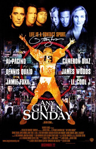 Lawrence Taylor Autographed Signed Any Given Sunday 11x17 Movie Poster 