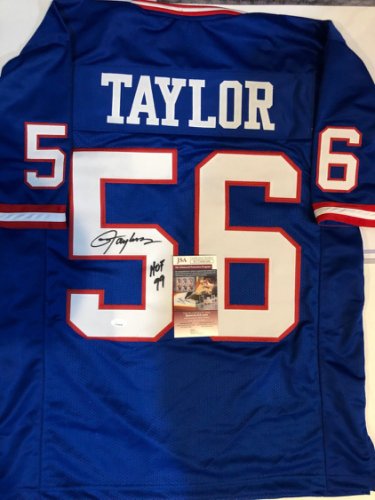Lawrence Taylor- Autographed Signed New York Giants Custom Jersey - With JSA Witness COA - Autographs 