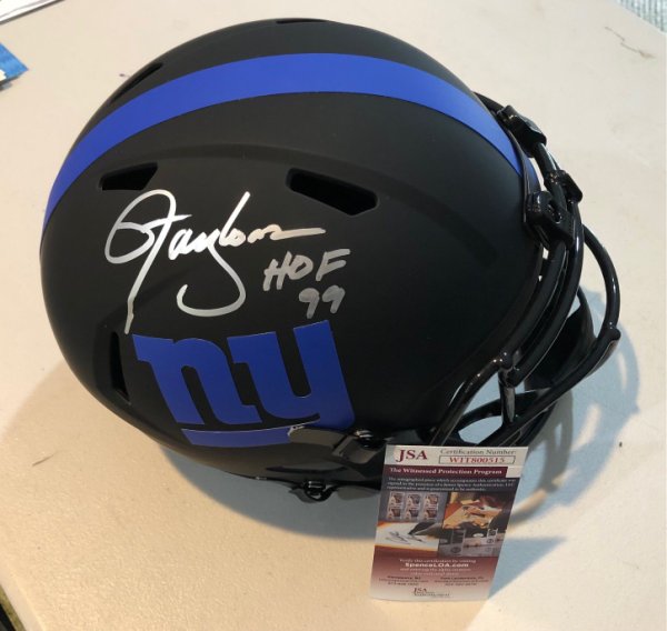 Lawrence Taylor- Autographed Signed New York Giants Eclipse Full Size Helmet With JSA COA - Autographs 