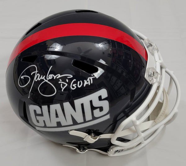 Lawrence Taylor Autographed Signed New York Giants Replica Rave Helmet Beckett Witnessed 