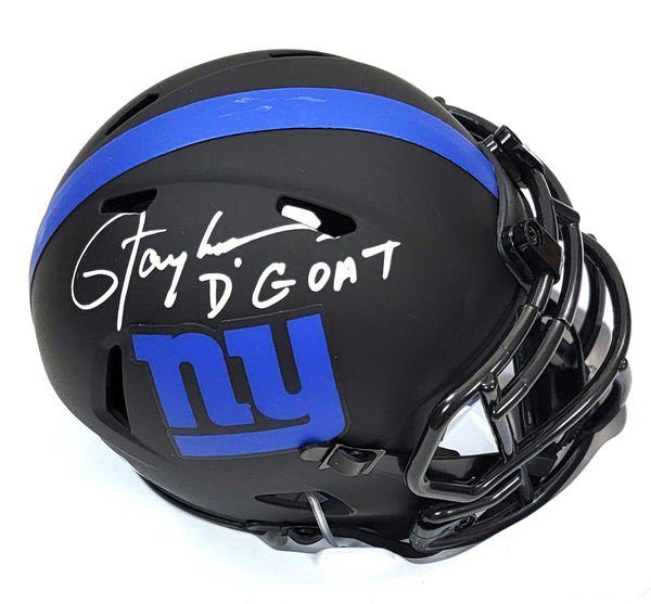 Lawrence Taylor Autographed Signed New York Giants Riddell Eclipse Speed Mini Helmet W/ D G.O.A.T. Beckett Witness 